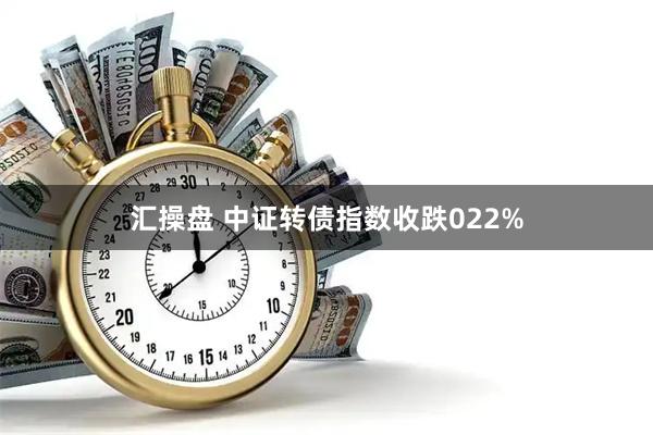 汇操盘 中证转债指数收跌022%